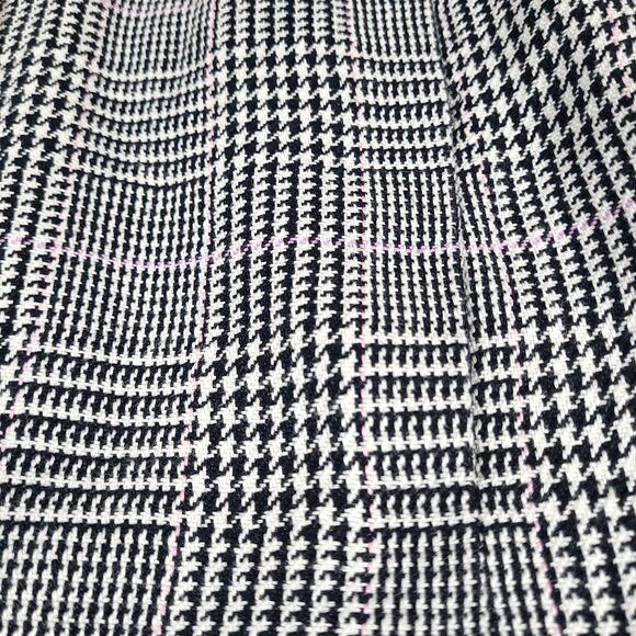 Ralph Lauren Linen Houndstooth Glen Plaid Blazer 4 Cropped Pink Line Barbie core - Picture 5 of 14